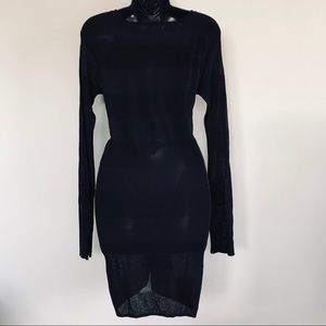 T ALEXANDER WANG SHEER T SHIRT DRESS SZ L